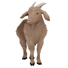 goat farm animal illustration in png format