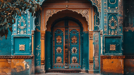 Ornamental door in India