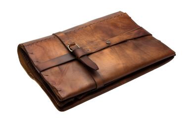 Architects' Leather Portfolio Case for Carrying Drawing On transparent Background.