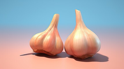 garlic cloves isolated UHD WALLPAPER