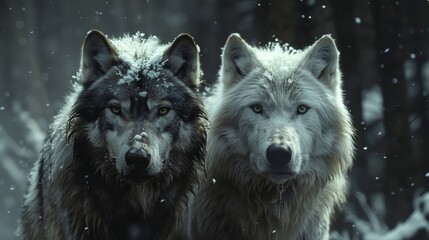 Dire wolves roaming the forest loyal companions to wandering knights
