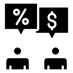 Price Negotiation Icon Element For Design