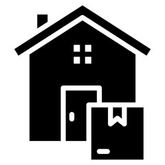 Home Delivery Icon Element For Design