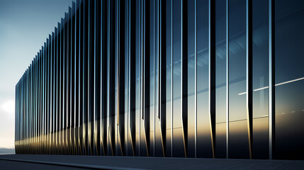 Obraz premium Abstract polygonal building exterior design, conceptual architectural design