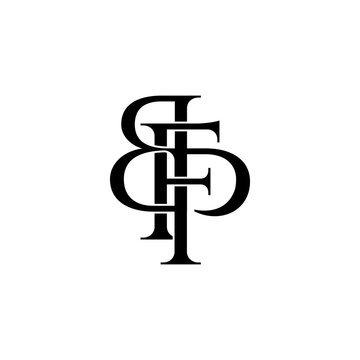 bfp typography letter monogram logo design