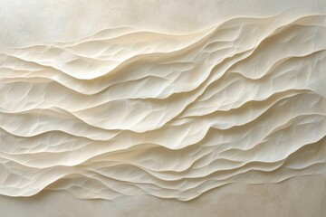 Abstract White Textured Waves on Neutral Background
A modern abstract design featuring flowing white textured waves that create a sense of calm and continuity on a neutral backdrop.
 - obrazy, fototapety, plakaty