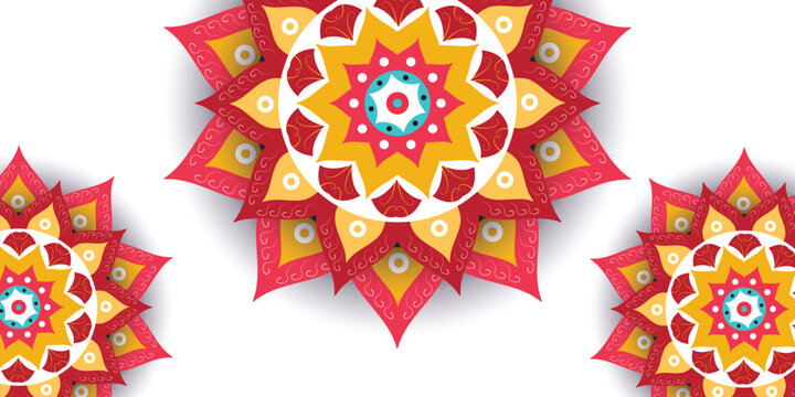 Colourful Mandalas for colouring book. Decorative round ornaments. Unusual flower shape