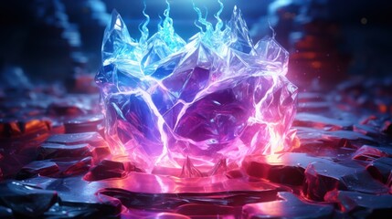 Obraz premium lightning strike colored 3d UHD WALLPAPER