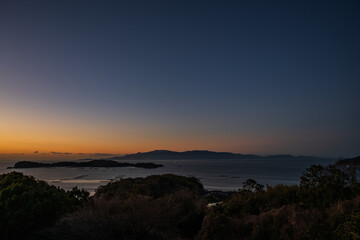 日本の岡山県備前市の頭島のとても美しい風景
