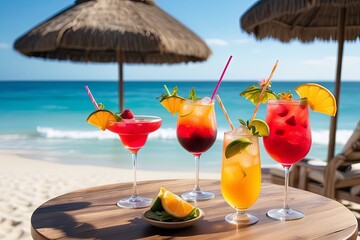 Cocktails on the beach