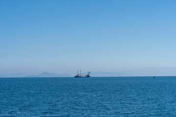 瀬戸内の海と船と空