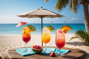 Cocktails on the beach
