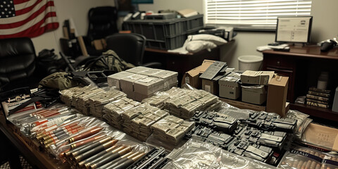 Counterfeit Goods Sting: Law Enforcement Conducting a Sting Operation on Counterfeit Goods. Undercover Buys and Arrests