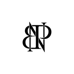 nbp initial letter monogram logo design