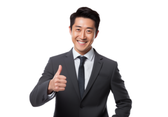 portrait of happy and joyful asian businessman