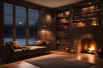 fireplace with firewood