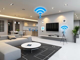 Smart Living Room with Integrated Technology