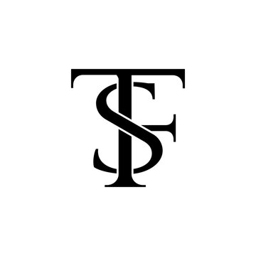 tfs lettering initial monogram logo design