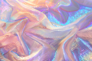 holographic fabric pastel color texture closeup