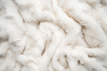 White faux Fur Textured Background