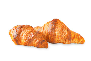 Delicious, fresh croissants. Croissants isolated on a background. French breakfast