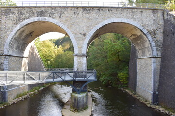 double arches bridge with a new one below
