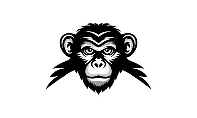 vector of monkey head logo