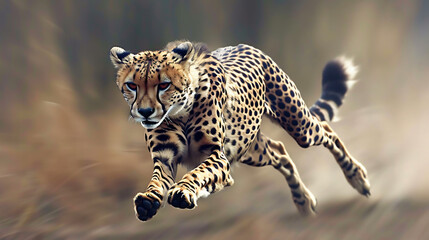 Predator Africa mammal speed cheetah fast wildlife. - obrazy, fototapety, plakaty