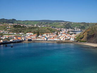 Fototapeta na wymiar Porto Pim bay seen from Miradouro da Lira