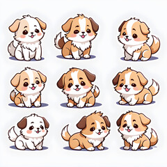 puppy-character-sticker-pack-featuring-various-emotions-sitting-standing-playfully-jumping-sleep