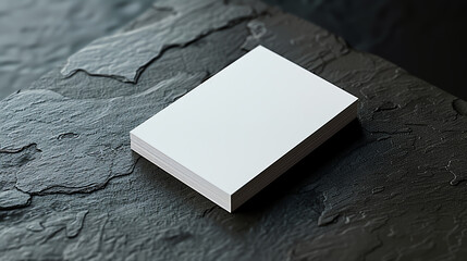 Fototapeta premium Photo of blank business cards. Mock-up for branding identity. For graphic designers presentations and portfolios