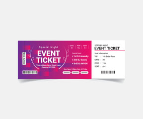 Event Ticket Design Vector File