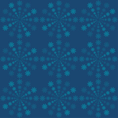 Abstract seamless pattern on blue background