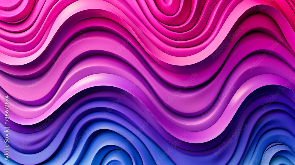 Poster vibrant abstract wave: colorful design with flowing lines and neon brightness in a modern artistic e