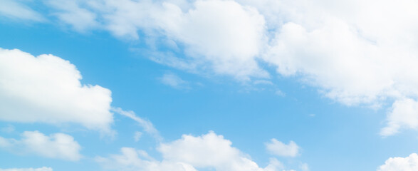 Blue sky with soft clouds