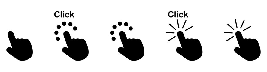 touch vector icons set. illustration isolated for graphic and web design.