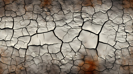Seamless broken barren drought crack background texture