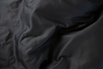 Black Satin bedclothes cotton textile morning messy