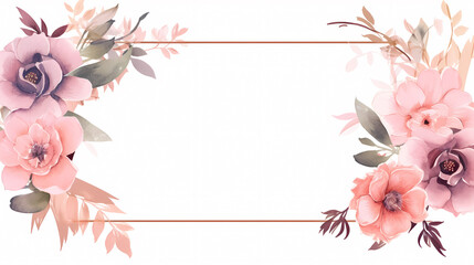 Fototapeta premium Pink rose composition background, decorative flower background pattern, floral border background