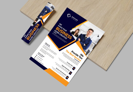 Flyer Layout With Colorful Accents
