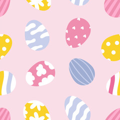 Easter eggs seamless pattern