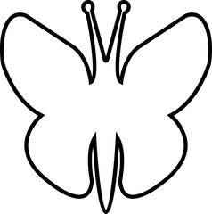 Butterflies silhouette black drawing line icon. Flaying butterflies vector isolated on transparent background. Use for graphic design, beauty, web and mobile app. Glowworm fireflies Hand drawn element