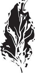 Hand drawn black leaves. Vintage leaf, great design for any purposes.