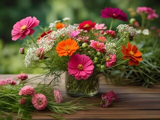 Obraz na płótnie Canvas bouquet of beautiful colourful bunch of flowers 