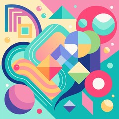 pattern with colorful hearts