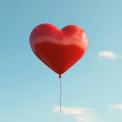 Red heart balloon for party and celebration