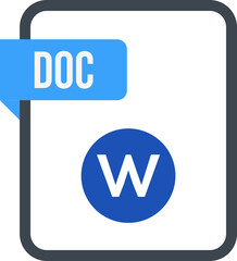 DOC File rectangular icon