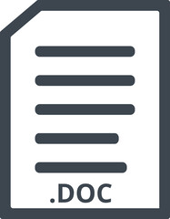 DOC line document icon