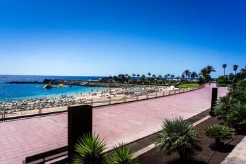 Amadores Beach and Promenade on Gran Canaria.