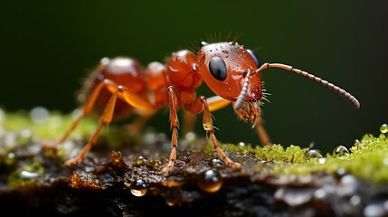 Fototapeta premium amazing ants carry fruit heavier than their bodie UHD WALLPAPER